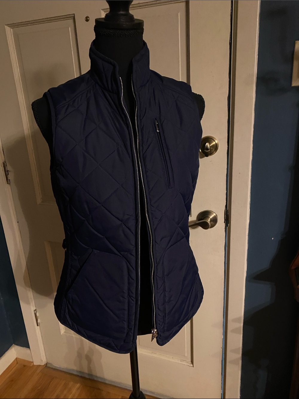 LRL Reversible Quilted Navy Women's Vest S
